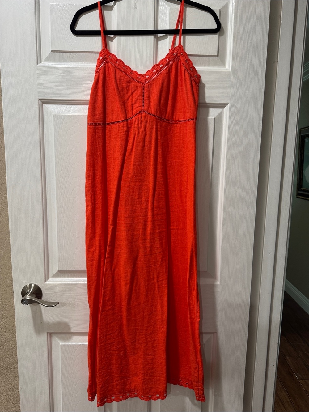 Orange Spaghetti Strap Maxi Dress